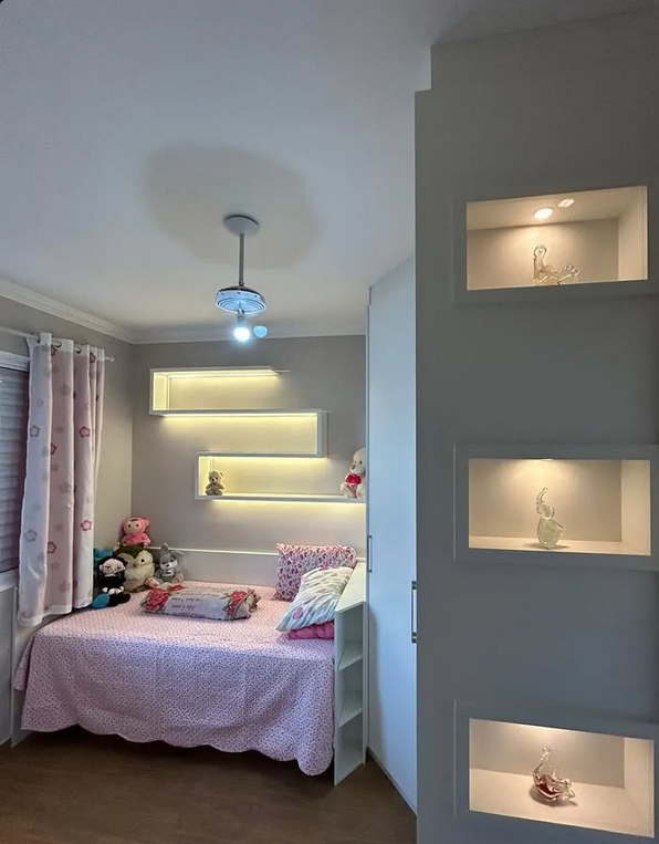 Detalhes planejados com iluminação